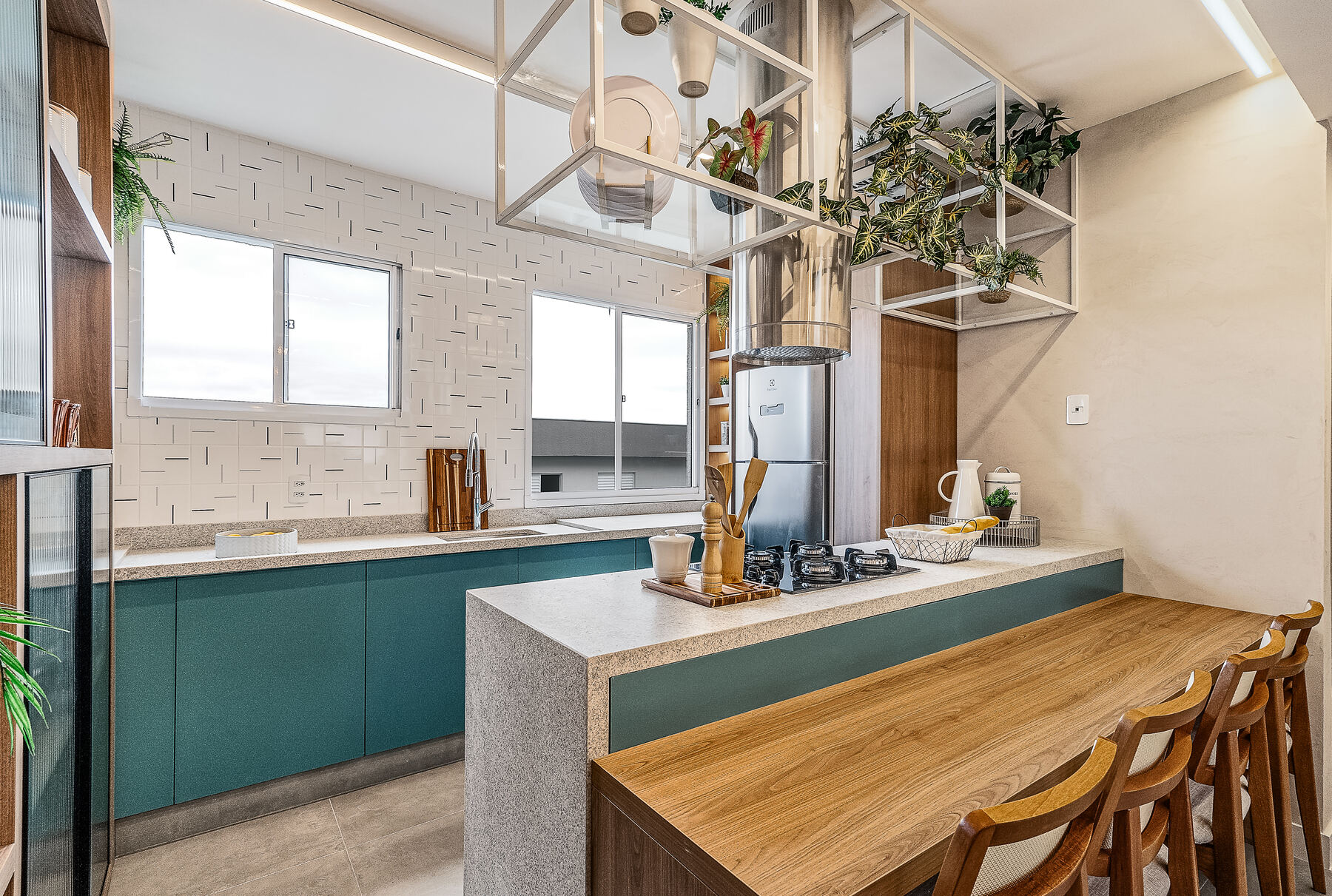 Cozinha da casa decorada da Villa dos Jatobás